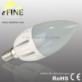 dimmable led candle / candelabra bulb light E14 5W aluminum lamp body